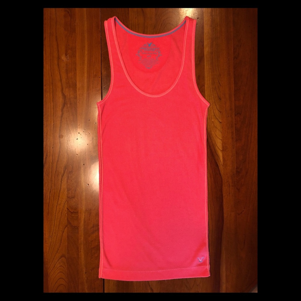 American Eagle Basic Coral Ribbed Tank Size Med.